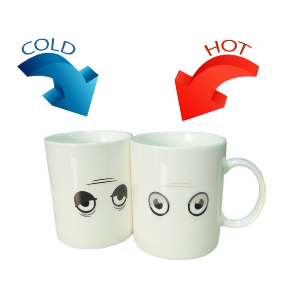 3 Wake-up Cups Temperature Color Change Mugs - Picture 3 of 5